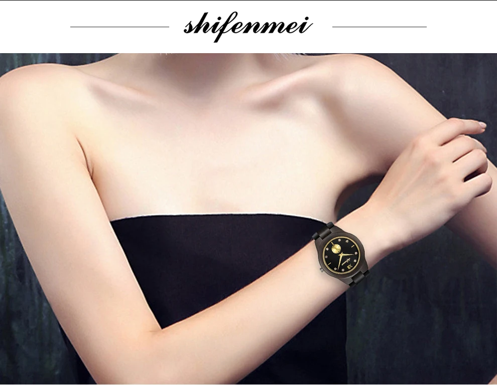 Shifenmei Watches Women Fashion Watch Wood Watches Woman Top Luxury Brand Quartz Wristwatch Ladies Clock relogio feminino