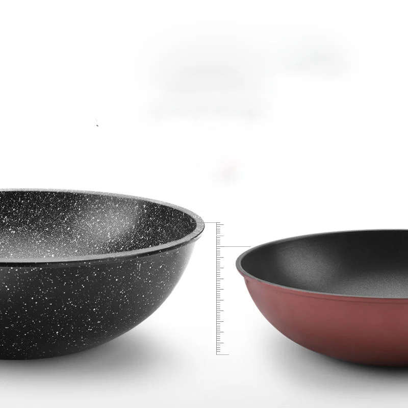 Каменная вок Maifan сковорода с антипригарным покрытием домашняя железная без