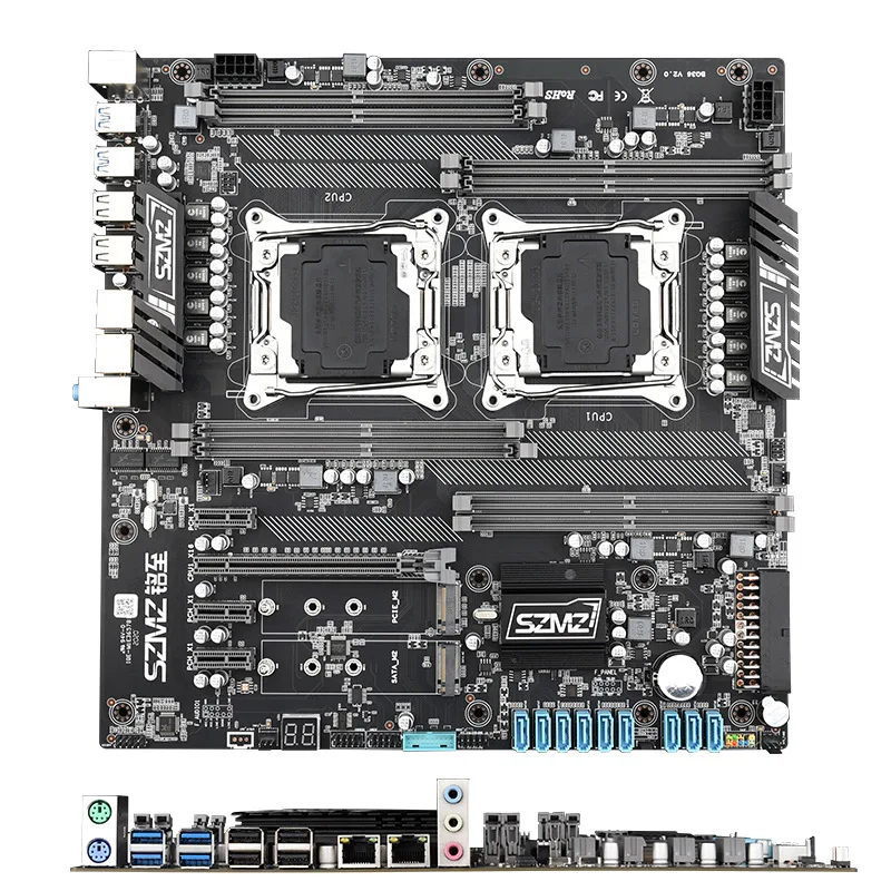 

x99-Z8 dual-way computer motherboard desktop server big board ddr4 memory support e5 2680v3v4cpu