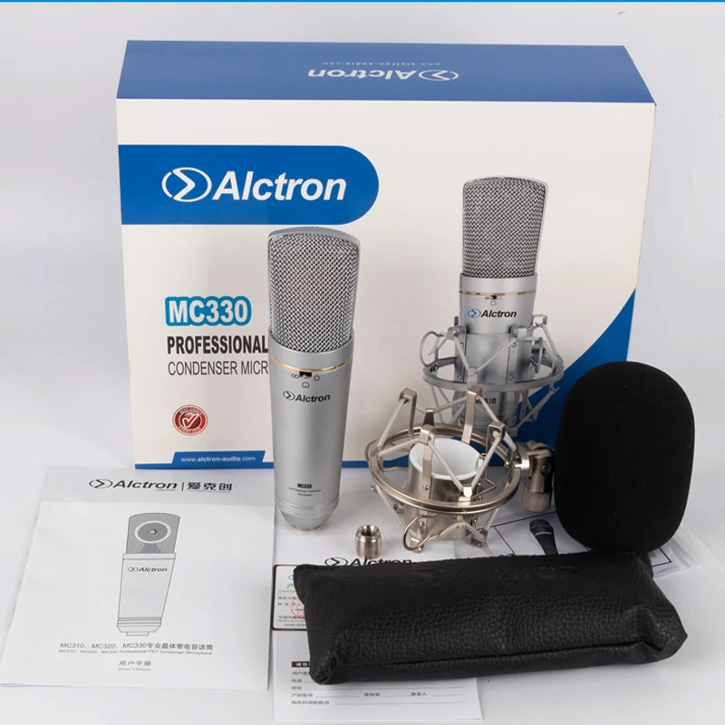 Профессиональный Alctron MC330 PET конденсаторный микрофон конденсатор микрофон с записывающим устройством pro Студийный микрофон