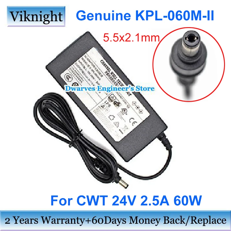 

Оригинальный телефон, адаптер переменного тока 24 В 2,5 А, 60 Вт, для зарядного устройства CWT, 5, 5 х2, 1 мм