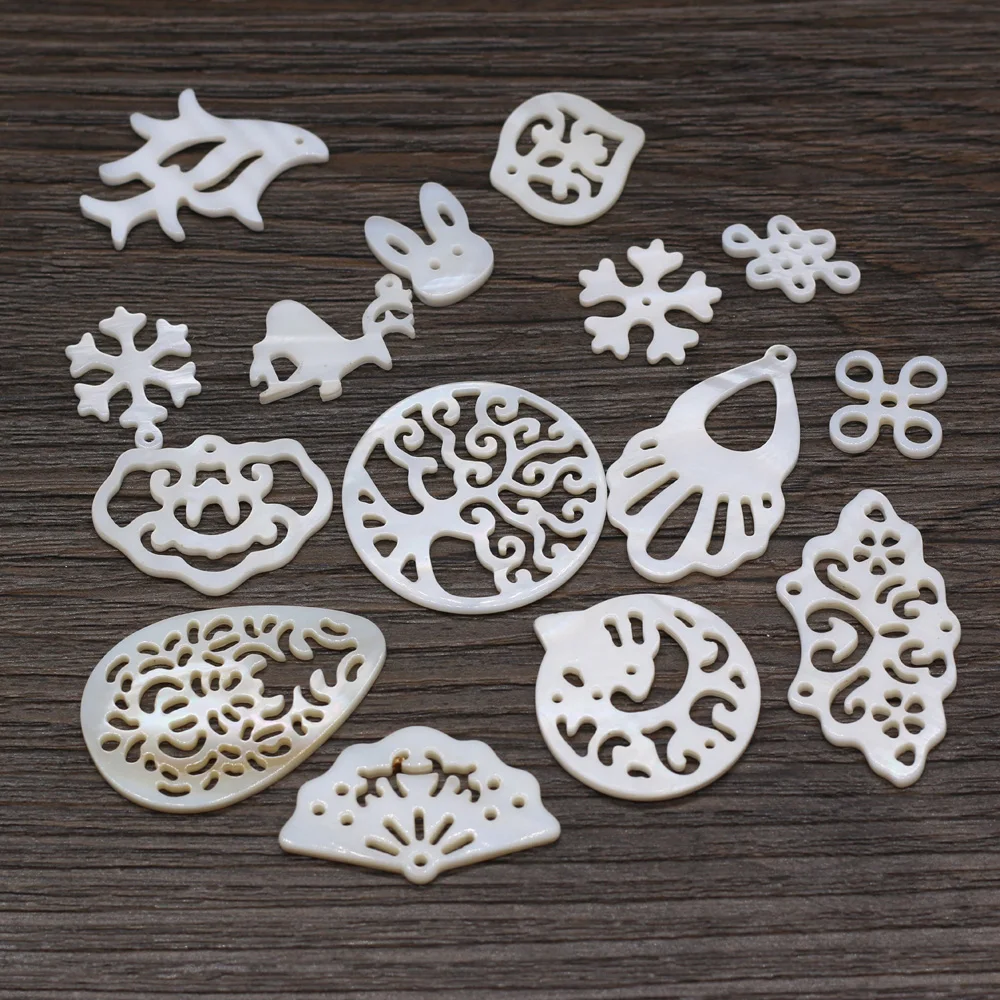 

10PCSNatural White Shell Irregular Loose Bead Pendant For Jewlry Making Necklace Bracelet Accessories Gift Mother-of-pearl shell