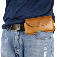 100% Genuine Leather mens Phone bag for UMIDIGI Power 5 A11 Case Cell phone Belt Clip Cover Holster for UMIDIGI Bison GT