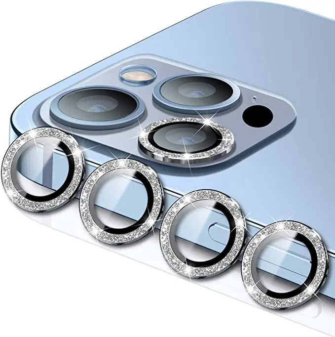 

Eagle Eye Plastic Flash Diamond Anti Reflection Light For iPhone 11 12 13 Mini Pro Max Protective Dust Proof Camera Lens Sticker