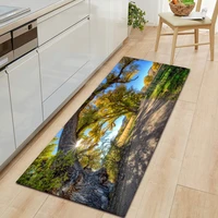 natural scenery modern washable doormat home kitchen floor mat living room balcony hallway 3d printing rug non slip bath carpet