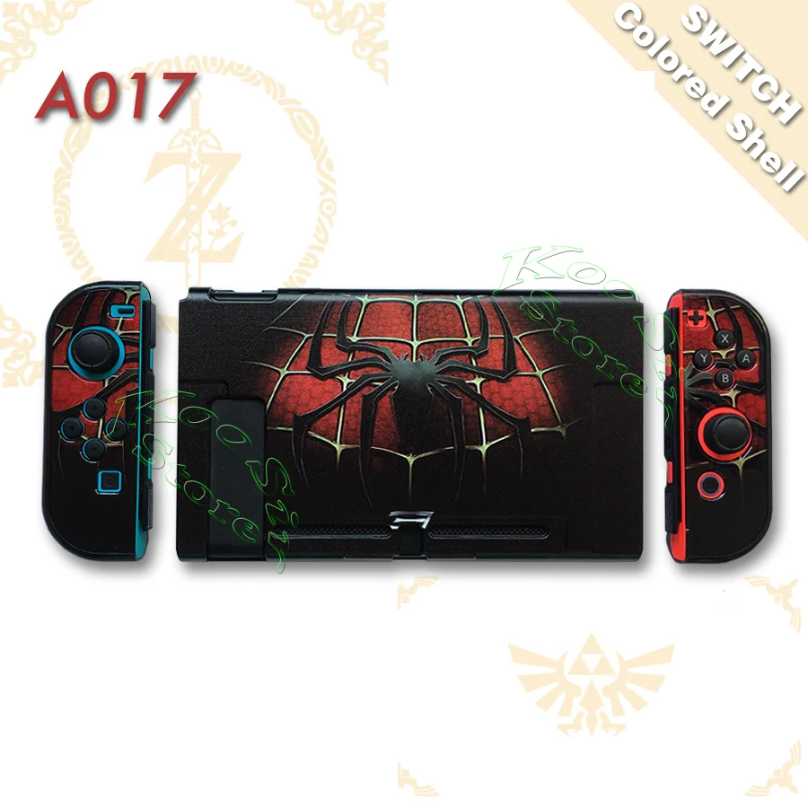 A017 Nintendos переключателя Nintend тонкий защитный жесткий чехол с откидной крышкой Nintendoswitch перечисленные с украшением в виде кристаллов в виде ракушки для палочек для Nitendo переключатель кожи - Цвет: A017