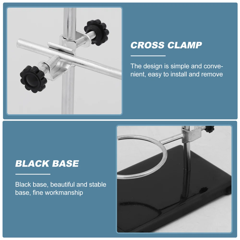 

Laboratory Retort Stands Support Portable Clamp Flask Condenser Chem Kit