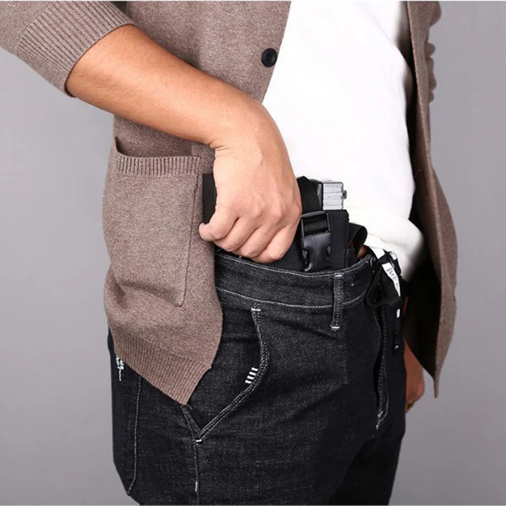 Tactical Universal Right Left Gun Holster Military Waist Concealed Pistol Bag Quick Pull for Outdoor Shooting | Спорт и развлечения