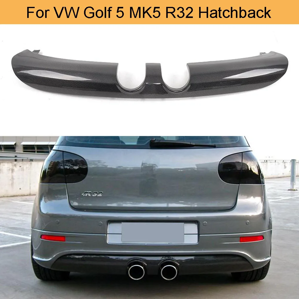 Диффузор для заднего бампера автомобиля для Volkswagen VW Golf V 5 MK5 R32 хэтчбек 2006-2008 углеродное волокно бампер спойлер протектор