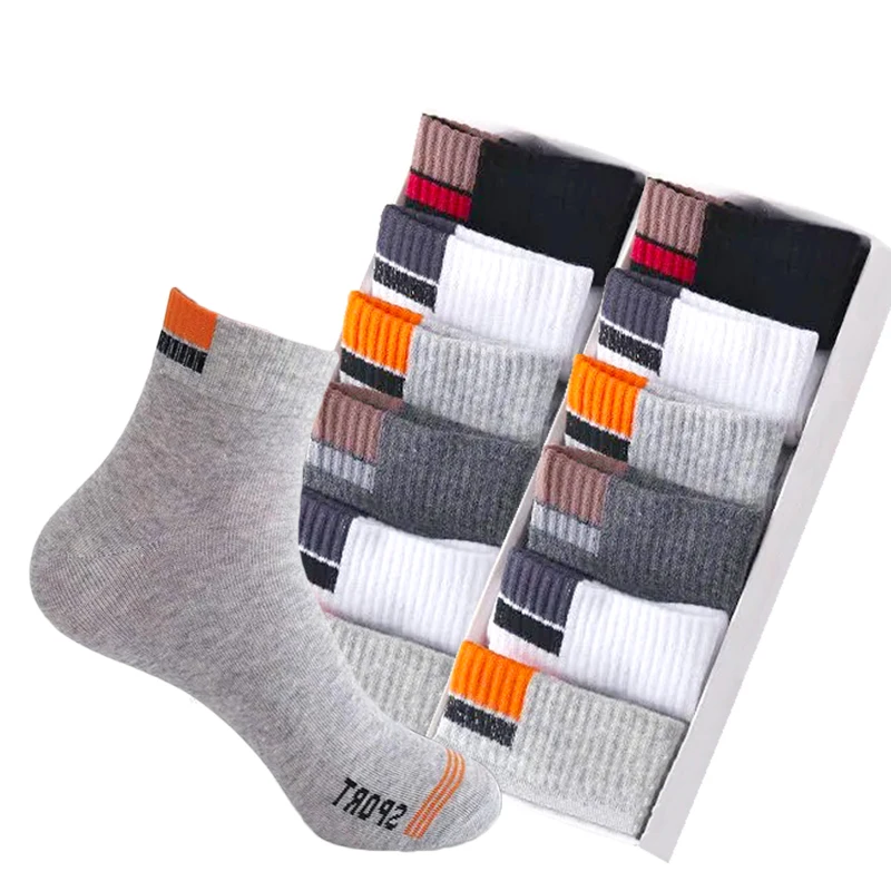 

Cotton socks men's mid-tube deodorant sweat-absorbent stockings spring and summer seasons autumn and winter men's sports socks