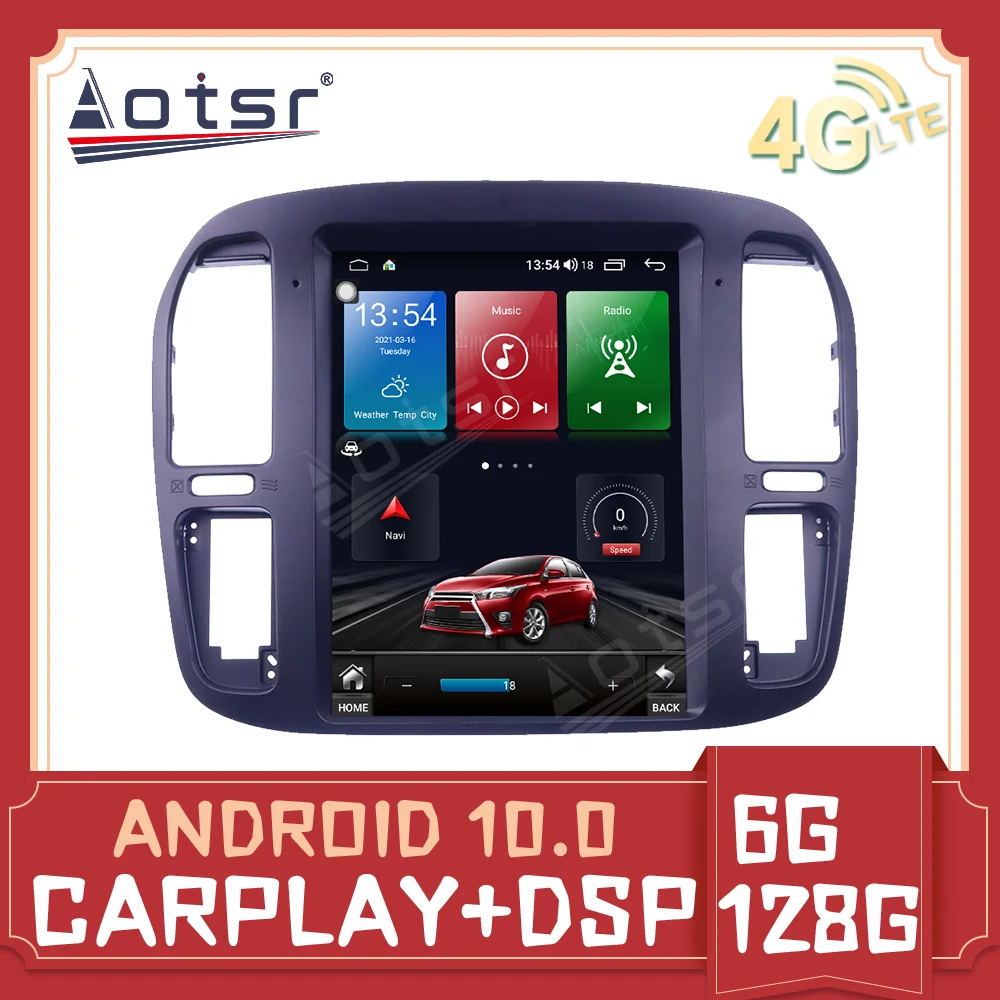 Автомобильный мультимедийный плеер для Toyota land Cruiser LC100 1992 + Lexus LX470 Android GPS-навигация