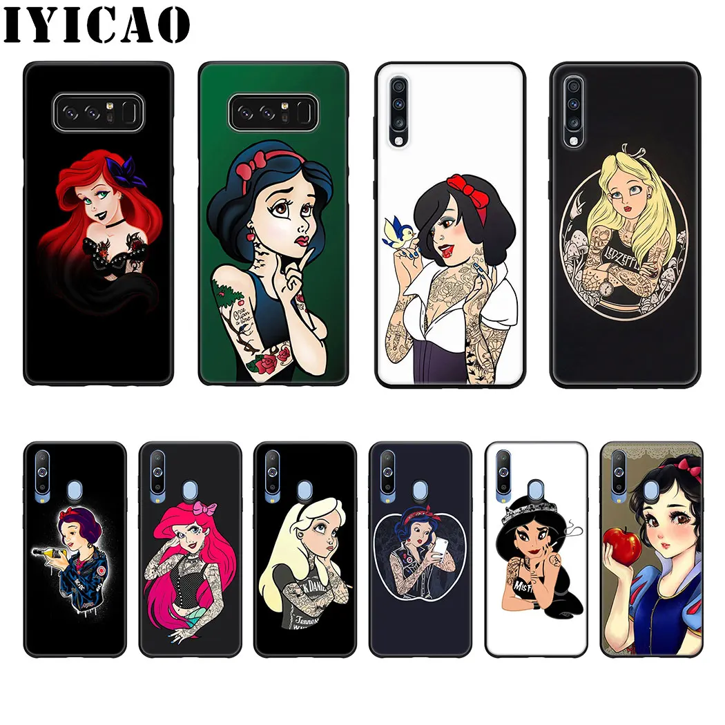 Алиса Ариэль Принцесса Жасмин Мягкий силиконовый чехол для телефона samsung A70 A60 A50