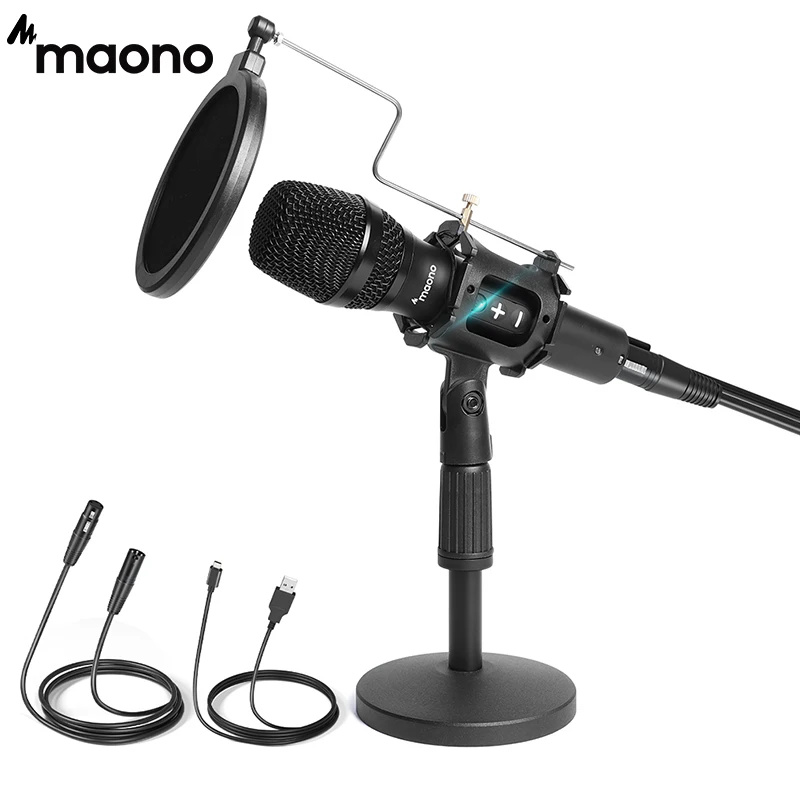 Профессиональный динамический микрофон MAONO HD300 USB/XLR для прямой трансляции