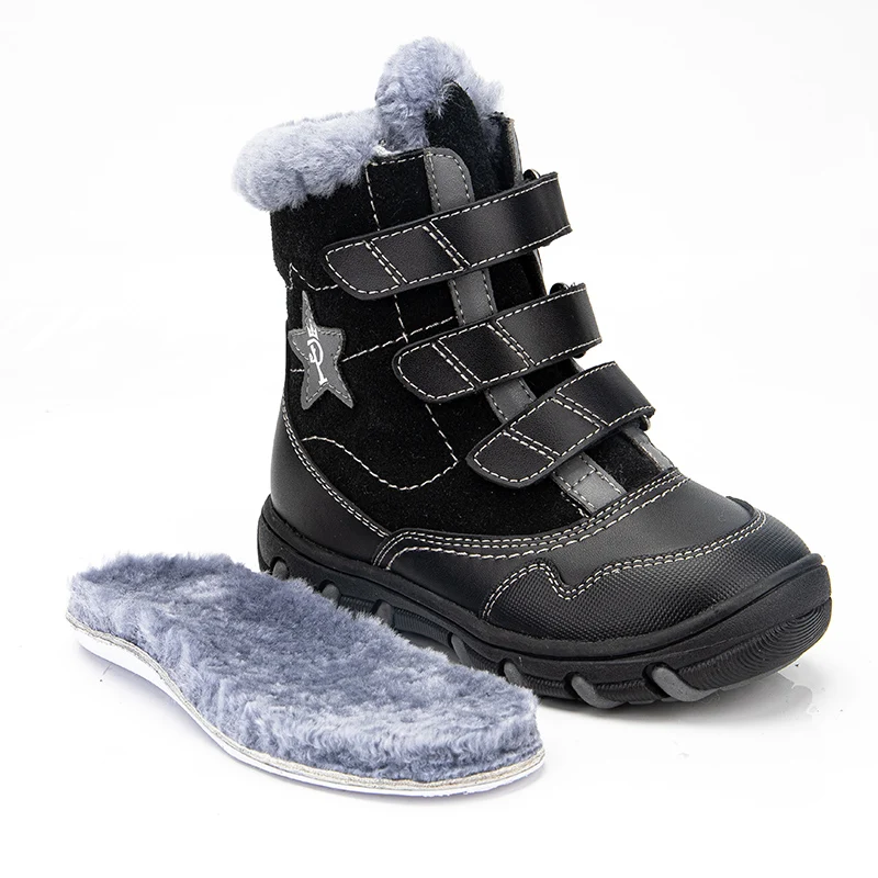 Разноцветные зимние ортопедические ботинки Princepard для детей 100% натуральный мех