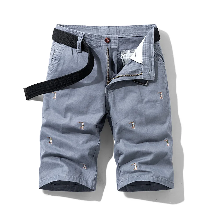 

HENCHIRY New Summer Men's Capris Casual Beach Pants Half Pants Sports Pants Capris Breathable Wear Trend Loose Cotton Overalls