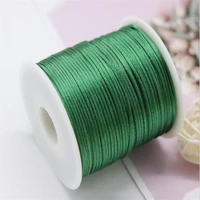 1mm green nylon chinese satin silk knot cord rattail thread necklace macrame string jewelry findings beading rope 262