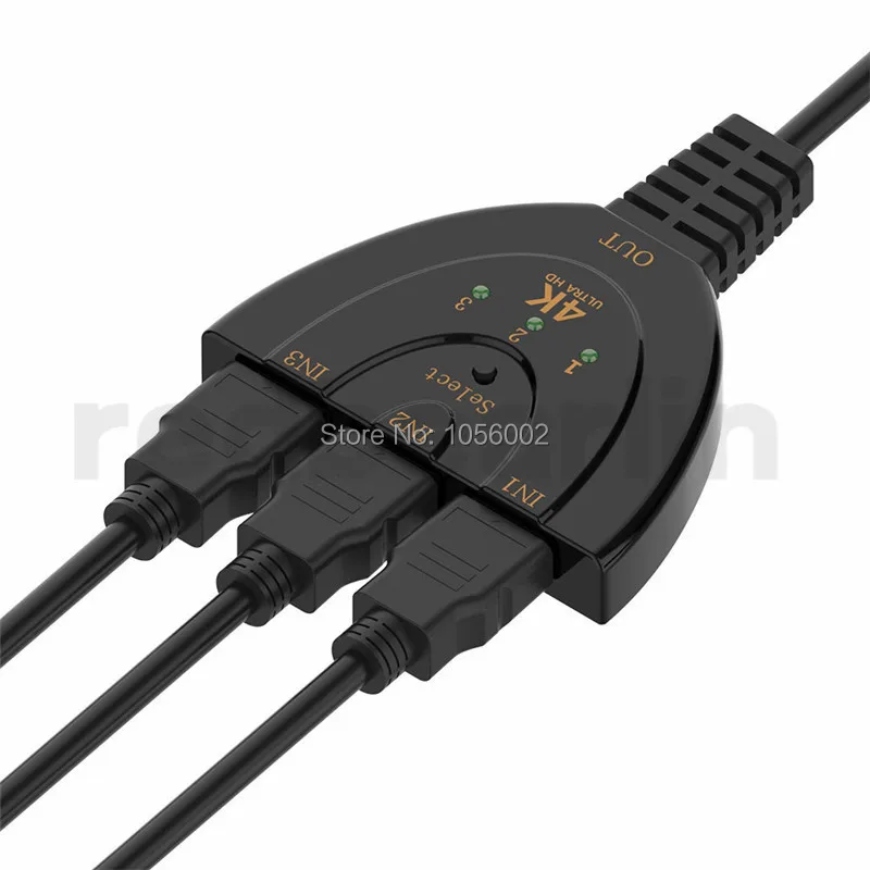 HDMI сплиттер 3 порта 4K переключатель 3в1 hdmi адаптер 1080P для HDTV DVD Xbox PS3 PS4 ноутбука и ПК