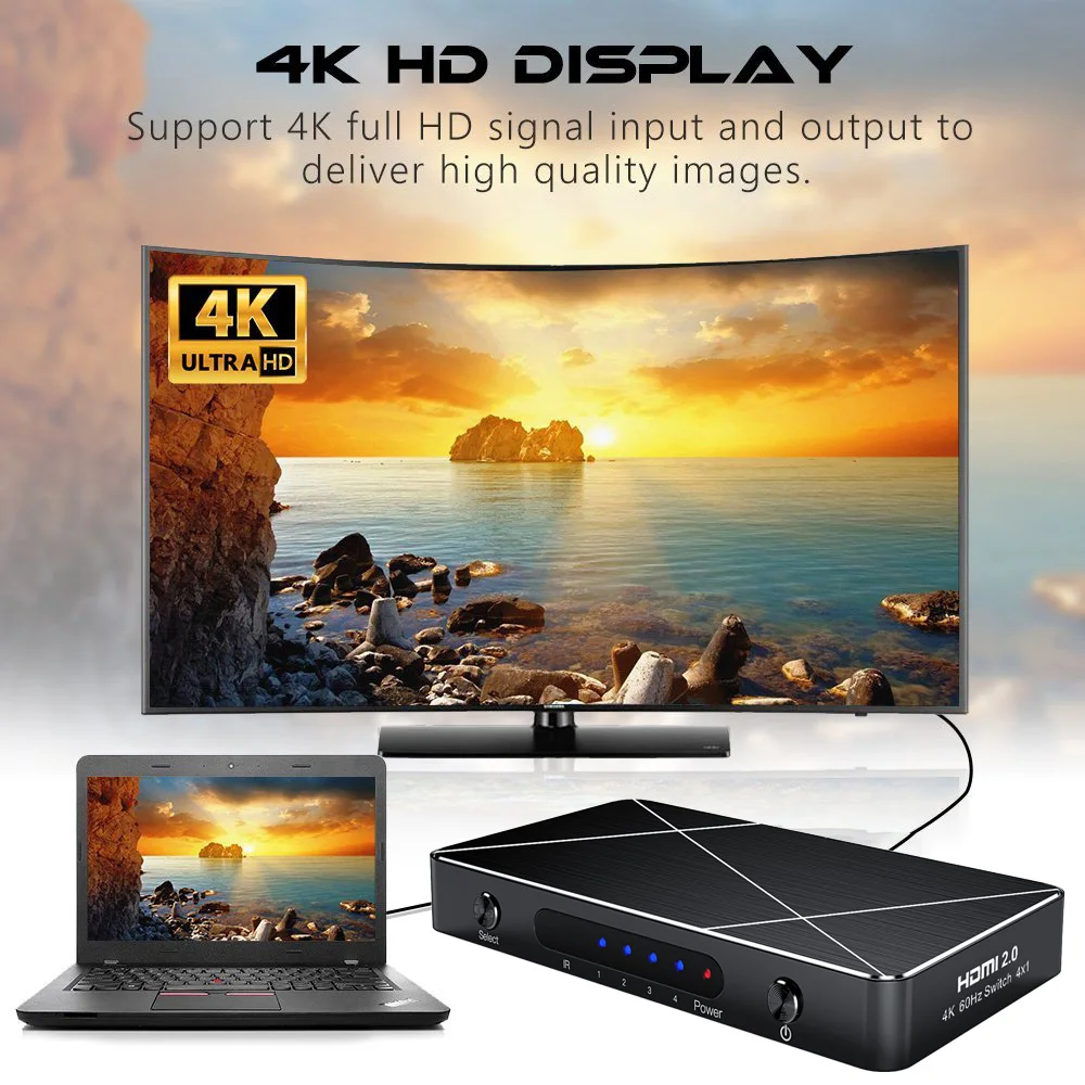 4 порта HDMI 2 0 коммутатор SGEYR 4x1 в 1 выход переключатели Поддержка 2160P 1080P HDCP с ИК