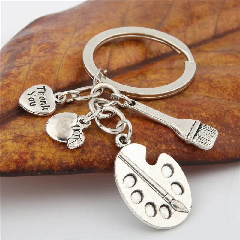 Инструменты для художников 1 шт. палитра и брелок кисть с бусинами бриллианты