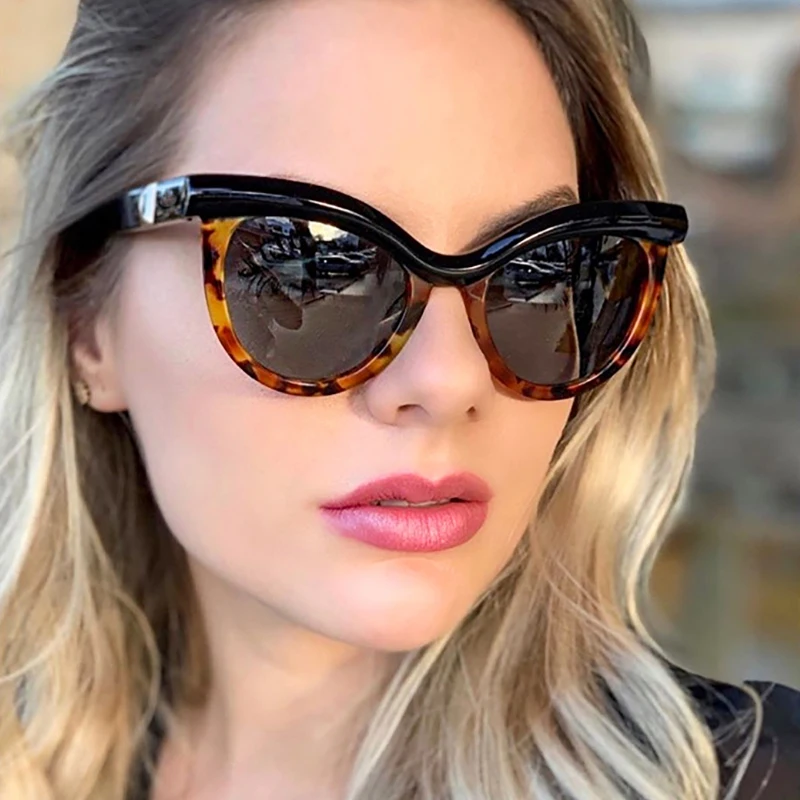Солнцезащитные очки mimiyou кошачий глаз женские винтажные леопардовые