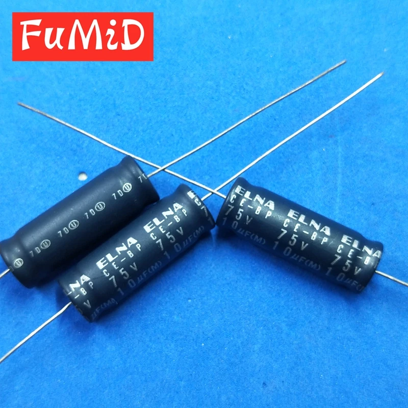 2 шт. ELNA аудио конденсатор 75V10UF CE-BP series 10UF75V бесэлектродный осевой горизонтальный