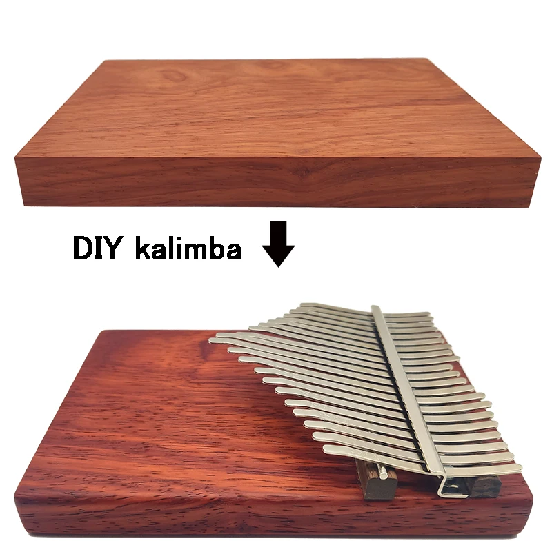 DEXINOR хобби Сделай Сам калимба 21 ключ Африканский падаук деревянная квадратная