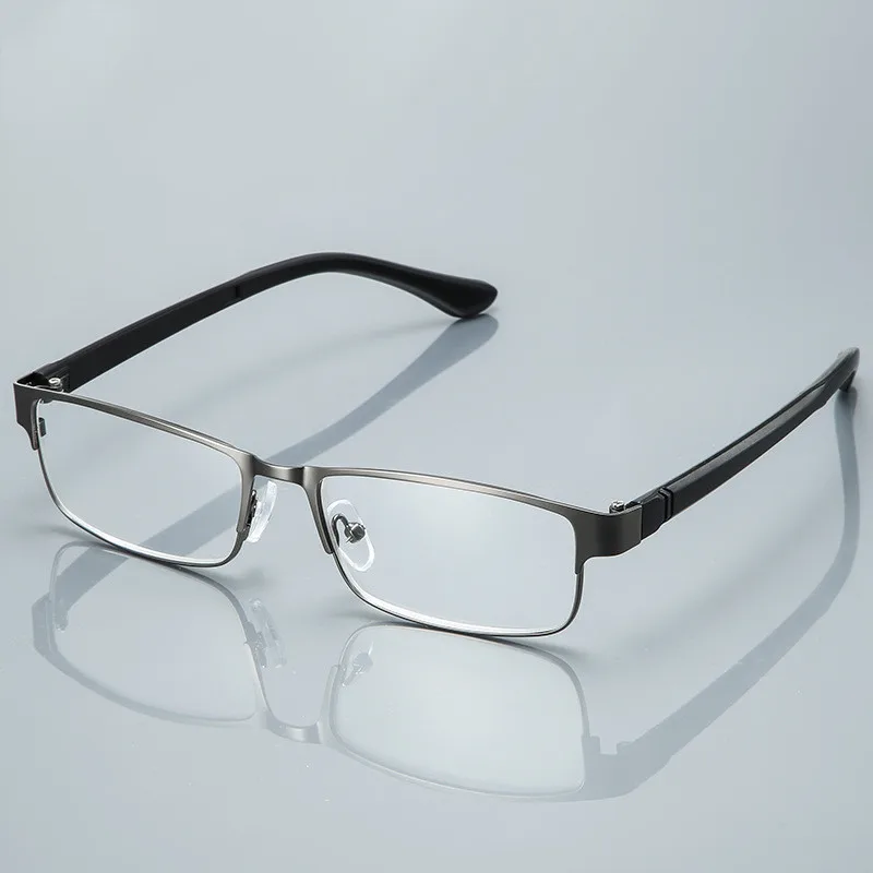 

+1.00 +1.50 +2.00 +2.50 Anti Blue Light Men Reading Glasses Semi-Frame Metal Business Computer Reader for Male Anti Eye Strain