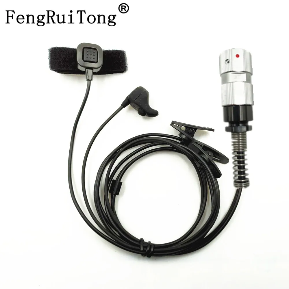 Vibrate Ear Bone Earpiece Speaker Mic 6 pin Finger PTT Headset For TRI TCA AN/PRC-148 PRC-152  Walkie Talkie headset