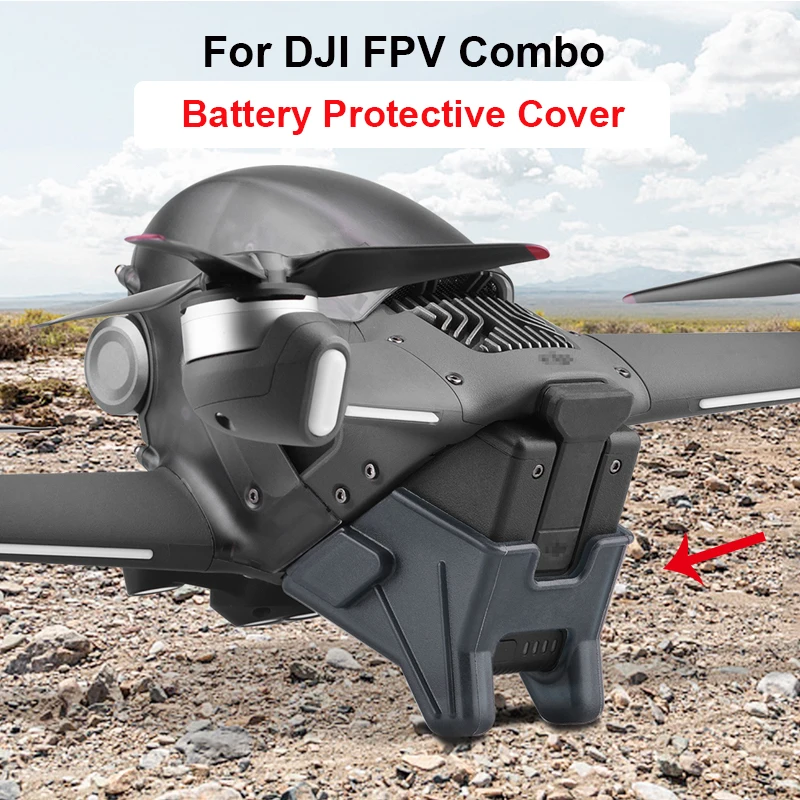 2-IN-1 Battery Protector Cover Height Extender Soft Glue Landing Gear for DJI FPV Combo Drone Scratch-Resitant Accessory | Электроника