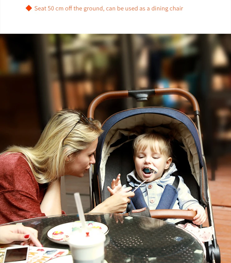 Роскошная детская коляска Babyfond 2 в 1 с высоким пейзажем, двусторонняя детская коляска, может сидеть в двух направлениях, корзина для сна, детская коляска