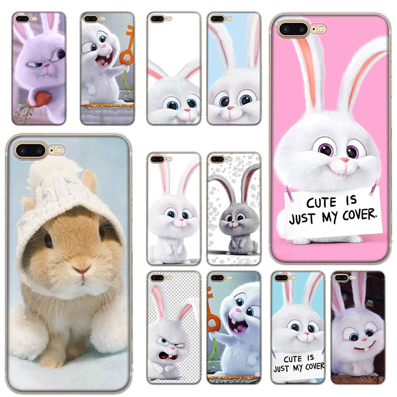 Чехол для мобильного телефона из ТПУ для iPhone 11 Pro XR X XS Max iPhone 7 8 6 6S Plus 5 5S SE, чехол с милым кроликом