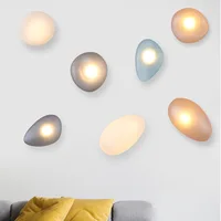 Modern Creative Stained Glass Wall Lamps Simple Design Light for Living Room Bedroom Aisle Interior Art Decor Led Wall Lights