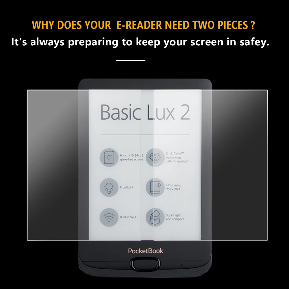 2 шт./лот, чехол из закаленного стекла, пленка для Pocketbook Basic 3, Защита экрана для Pocketbook 614 Plus/626/632/622/627