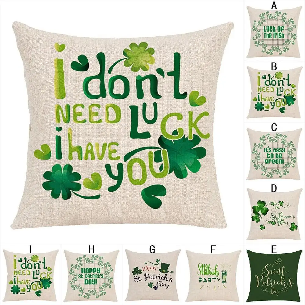 Наволочка с зеленым клевером на День Святого Патрика | Дом и сад