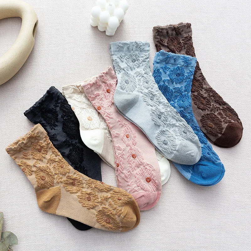 Женские осенние носки до щиколотки с круглым носком в японском стиле | Женская