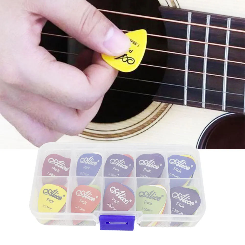 

50pcs Guitar Accessories Guitar Picks Pick Plectrum Thickness 0.58mm 0.71mm 0.81mm 0.96mm 1.2mm 1.5mm guitar part ABS