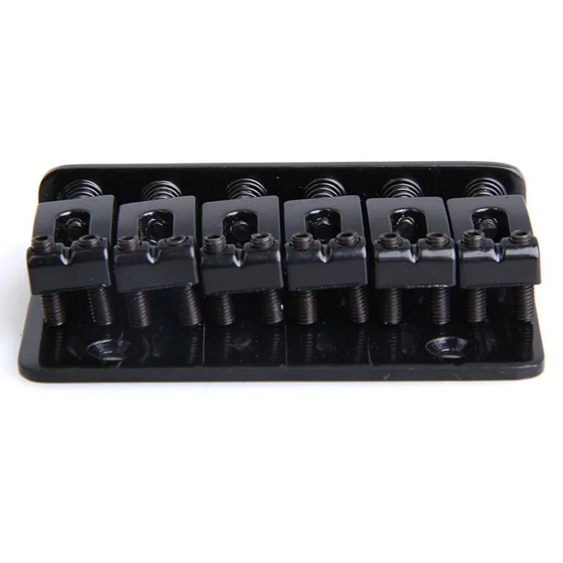 

6 Saddle Hardtail Bridge Top Load 65mm Electric Guitar Bridge (Black)