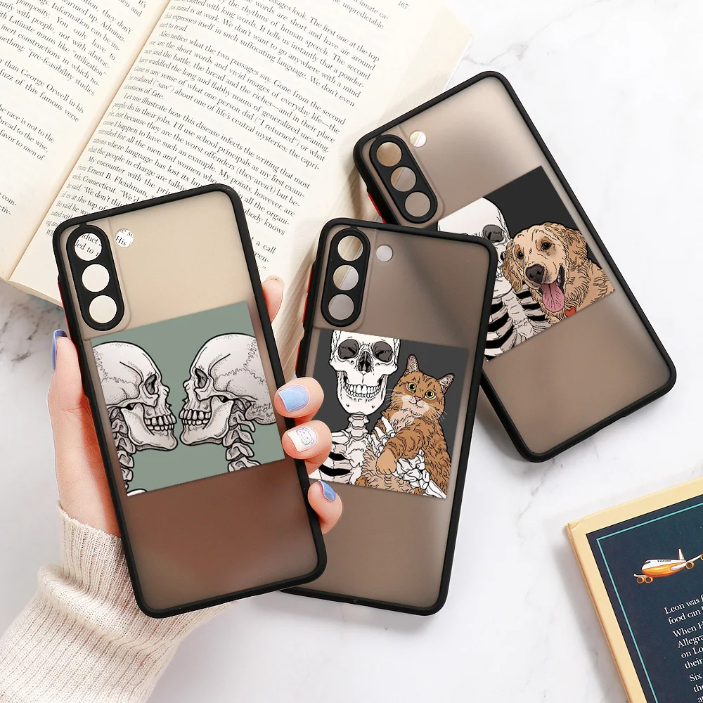 

M31 Case Skull Case For Samsung Note 20 Ultra Funda Matte Case For Samsung Note 10 Plus 8 9 Galaxy S9 S10E S10 Plus M11 M31 Capa