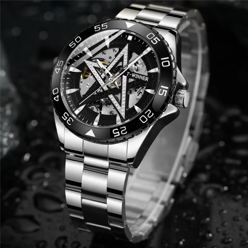 Часы наручные WINNER Мужские механические брендовые Роскошные в стиле милитари