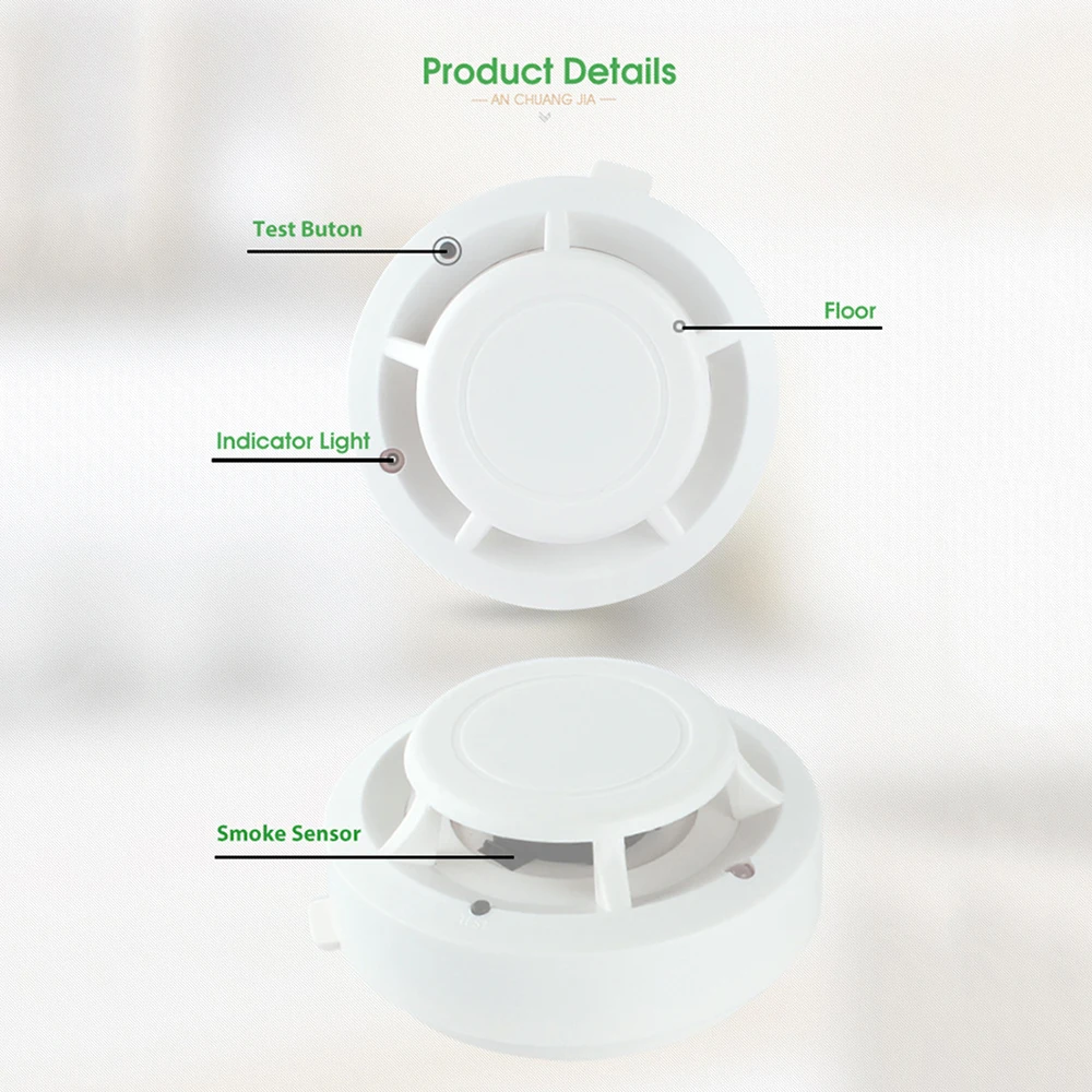 Смарт независимый Тип сигнализация дыма чувствительный детектор домашней