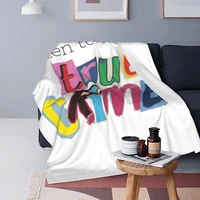 i listen to a lot of true crime blanket bedspread bed plaid bed plaid anime blanket hooded blanket luxury beach towel