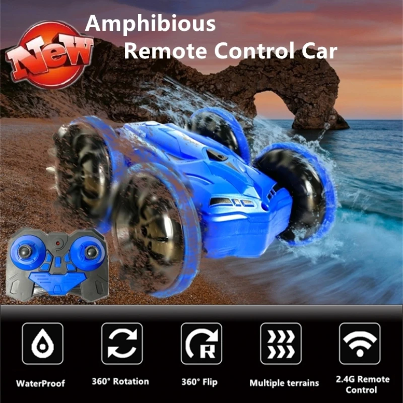 RC амфибия автомобиль 4WD водонепроницаемый 360 градусов флип внедорожный мульти