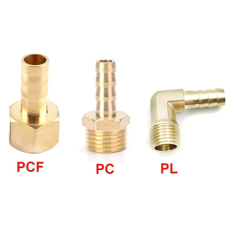 

Pagoda connector 6 8 10 12 14mm hose barb connector, hose tail thread 1/8 1/4 3/8 1/2 inch thread (PT)brass water pipe fittings