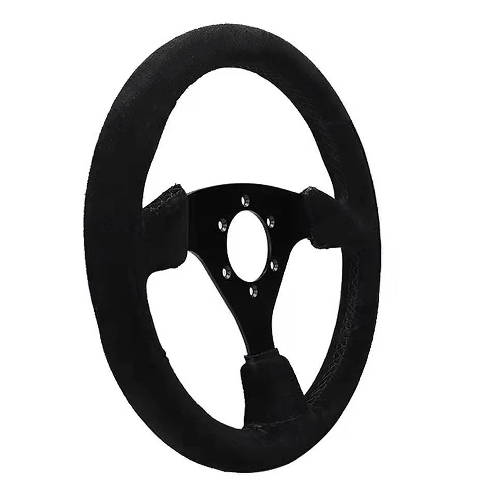 Новейшая игра плоские рулевые колеса 14 дюймов 340 мм гоночный руль замша кожа