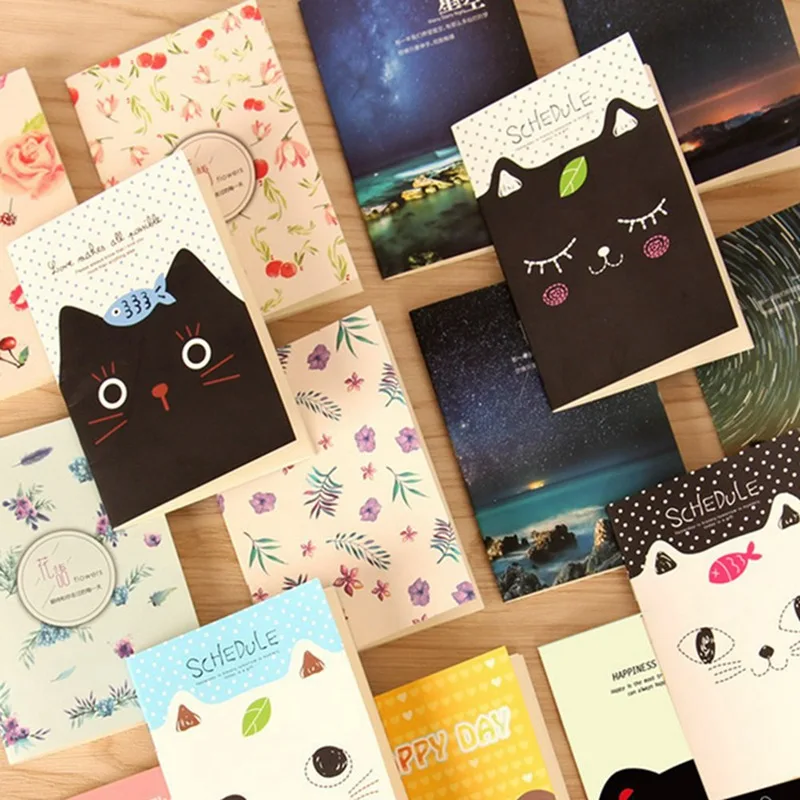 1 шт. милый блокнот мини портативный дневник книга для упражнений школьный