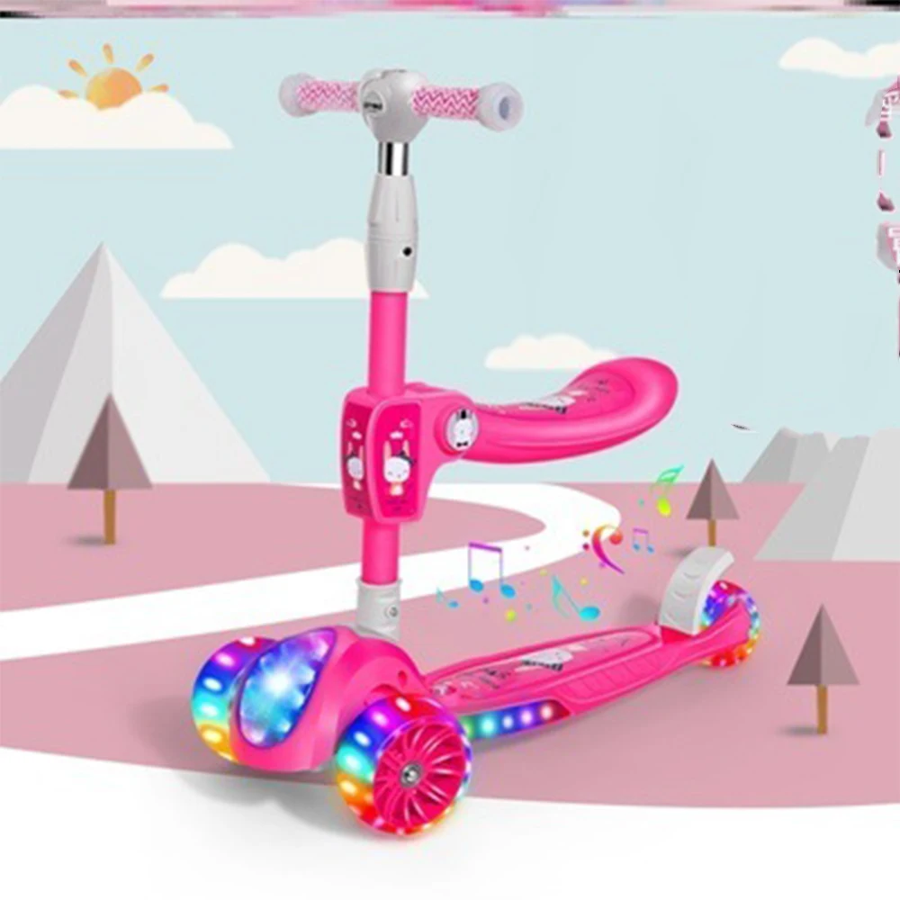 Детский самокат детский игрушечный трехколесный велосипед автомобиля Складная