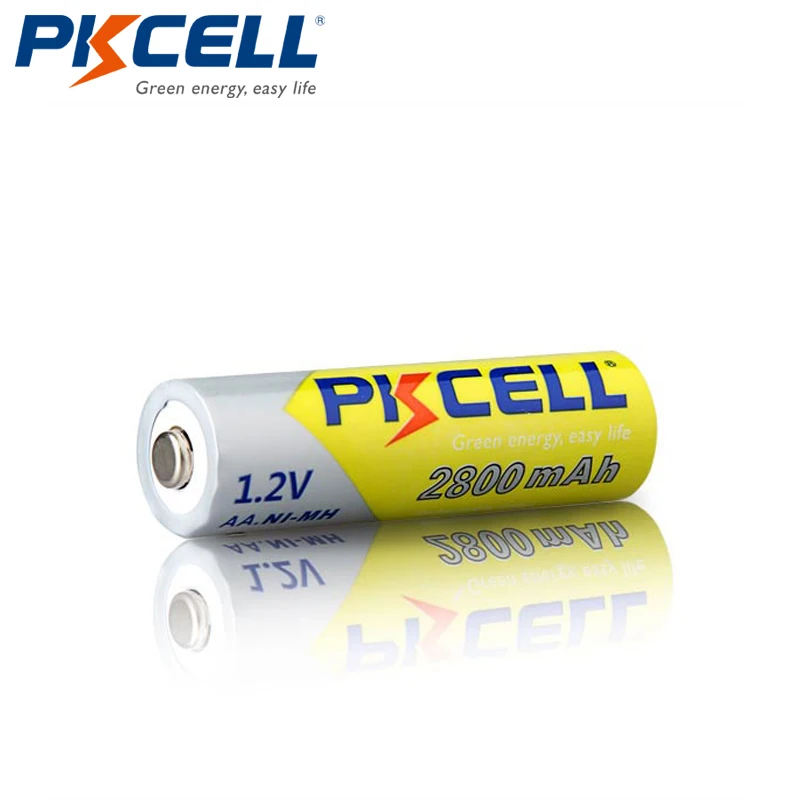 PKCELL Ni-MH AA батареи 2600 mAh-2800 mAh 1,2 V NiMh аккумуляторная батарея 2A батарея для фонариков камера игрушки