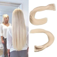 toysww 100 real human hair russian hair tape in hair extensions blonde 60 for woman machine made remy hair 2040pcs