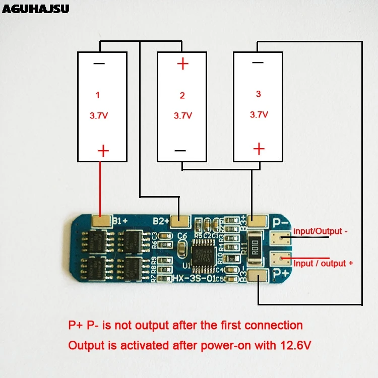 Модуль защитной платы зарядного устройства для литиевого аккумулятора 3S 10 А 12 В 3