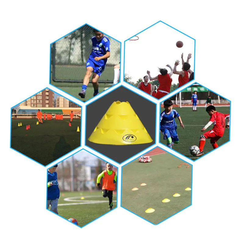 

10Pcs Cones Marker Discs Soccers Sports Entertainment Accessories Tools Soccer Football Training Tools